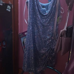 Windsor crunched side dress with sequins